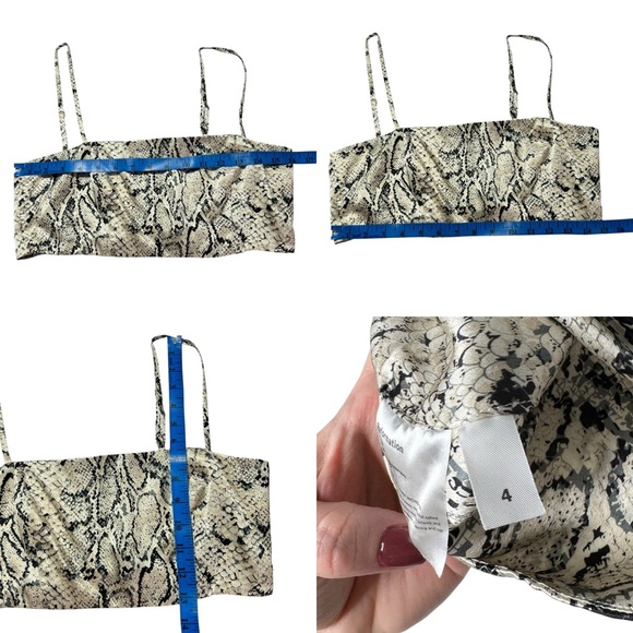 REFORMATION 100% Silk Snake Skin Python Set Animal Print Cropped Matching Set 4 - Picture 7 of 13